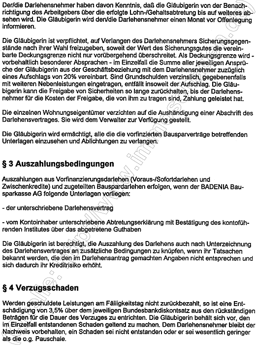 HMG Mietpool Melle, Badenia Darlehensvertrag 1995: Hochstraße, Seite 5