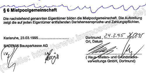 Badenia Darlahnsvertrag der HMG, letzte Seite