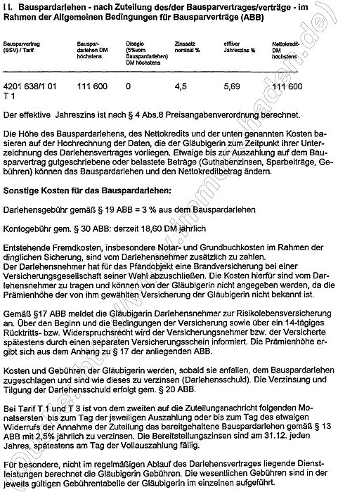 HMG Mietpool Melle, Badenia Darlehensvertrag 1995: Helgolandstraße, Seite 3