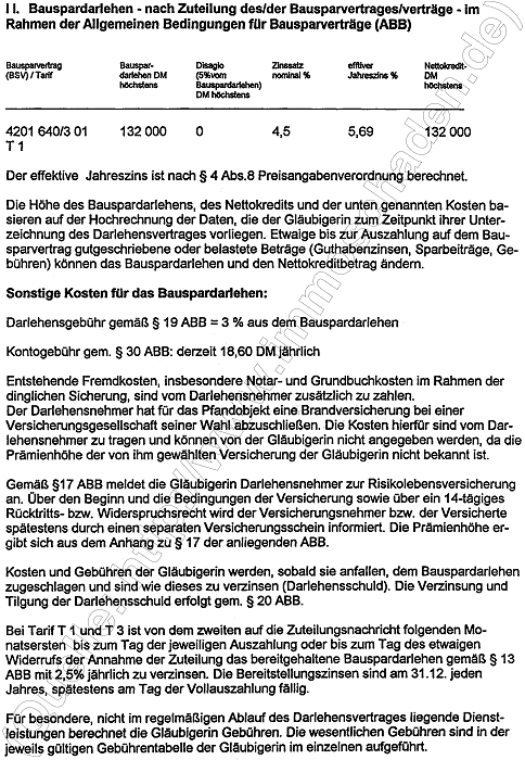 HMG Mietpool Melle, Badenia Darlehensvertrag 1995: Von-Bar-Straße, Seite 3
