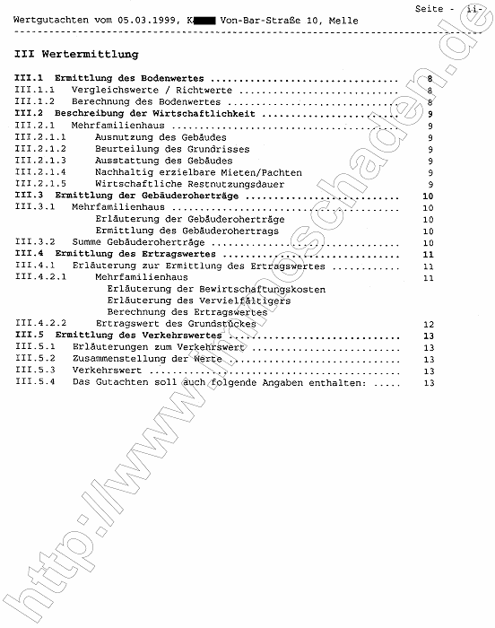 Wertermittlungs-Gutachten Melle Von-Bar-Str. 10 1og Rechts (ATP Nr. 79) vom 5.3.1999 Seite 3