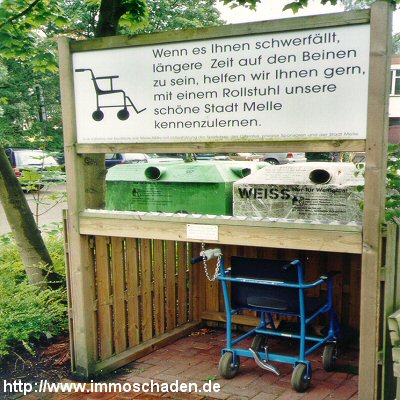 Leihrollstuhl im Meller Stadtzentrum